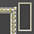 Elegant Carved Frame Mirror 3D model small image 1