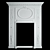 Italian Gypsum Fireplace Portal 3D model small image 1