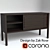 Minimalist Black Credenza: Compact Design, Adjustable Shelves 3D model small image 1