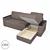 Brook Corner Sofa Bed 3D model small image 3