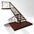 Elegant Grapevine Staircase 3D model small image 1