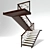 Elegant Grapevine Staircase 3D model small image 2