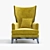 Luxurious Velvet Armchair - Selva Vendome 3D model small image 2