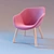 Sleek Lounger by HAY 3D model small image 1