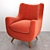 Elegant Royere Armchair: Timeless Style 3D model small image 1