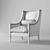 Classic Cabot Cove High-Back Chair 3D model small image 3