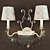 Elegant Masiero Glasse Chandelier 3D model small image 1