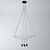 Minimalist Wireflow Pendant Light 3D model small image 1