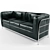 Italian Zanotta Onda Sofa: Steel Frame, Removable Cover 3D model small image 1