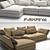 Flexform Sunny Sofa: Stylish and Spacious Seating 3D model small image 2