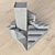 City Tangram: Concrete Puzzle Sculpture 3D model small image 2