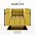 Elegant Marioni Montgomery Armchair 3D model small image 1