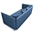 Cosmorelax Metro - Blue Fabric, Modern Design 3D model small image 2