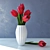 Blooming Tulips in Stylish Vase 3D model small image 1