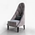 Elegant Cornelia High-Back Chair 3D model small image 1