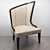 A & X Vivaldi Lounge Chair: Elegant and Transitional 3D model small image 1