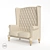 Marko Kraus Throne Armchair: Elegant and Luxurious Seating 3D model small image 1