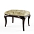 Cozy Ottoman Footstool 3D model small image 1