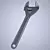 Chrome Adjustable Wrench 3D model small image 1