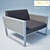 Luxury York Set: Contemporary Outdoor Lounge 3D model small image 1