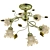 Elegant Glass Chandelier 3D model small image 1