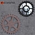 Vintage Steampunk Gear Wall Art 3D model small image 1