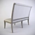 Elegant Bernhardt Marquesa Banquette: Luxury Seating with Timeless Design 3D model small image 2