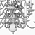 Classic Bronze Varnished Chandelier 3D model small image 3