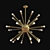 Modern Atomic Sputnik Chandelier 3D model small image 1