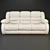 Silvio Fabric Three Seater Sofa 3D model small image 3