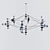 6-Sided MODO Chandelier - 21 Globes 3D model small image 1