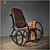 Elegant Rocking Chair with Unique Textures 3D model small image 2