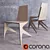 Sleek Mosquito Chair: Modern Design by Bihain 3D model small image 1