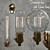Bronze Glass Decorative Lamps with Edison Bulbs 3D model small image 2