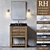 Rustic Vintage Vanity Sink 3D model small image 2