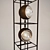 Modern Metal Floor Lamp - 5 Lite 3D model small image 2