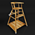 Vintage Czech Children's Table-Chair 3D model small image 1