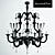 Elegant Handcrafted Black & Crystal Glass 3D model small image 1
