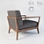 Carlton Velvet Armchair: Sophisticated Comfort 3D model small image 2