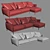Vintage Inspired Moroso Gentry Sofa 3D model small image 3
