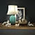 Seashell Coastal Lamp: Uttermost Decor 3D model small image 1