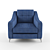 NIERI LIZ Armchair: Elegant Comfort 3D model small image 3