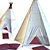 Cozy Kids' Hideaway Tent 3D model small image 1