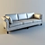 Vintage Hollywood Scroll Arm Sofa 3D model small image 1