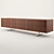 Ceccotti Sliding Doors - Elegant Walnut Sideboard 3D model small image 1