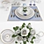 Elegant Rose-themed Table Setting 3D model small image 2