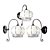 Venetian Glass Sconce: Aesthetic Elegance 3D model small image 2