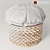 Soft Braided Pouf 3D model small image 2