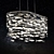 Elegant Shoal Chandelier: White Bone China 3D model small image 1