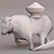 Elegant Bull Sculpture 3D model small image 3